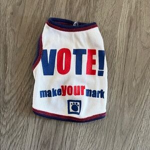 Stylish Dog Shirt with Red and Blue Trim